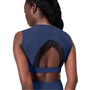 NWT Speedo Women's Navy Blue Crop Top SZ LG